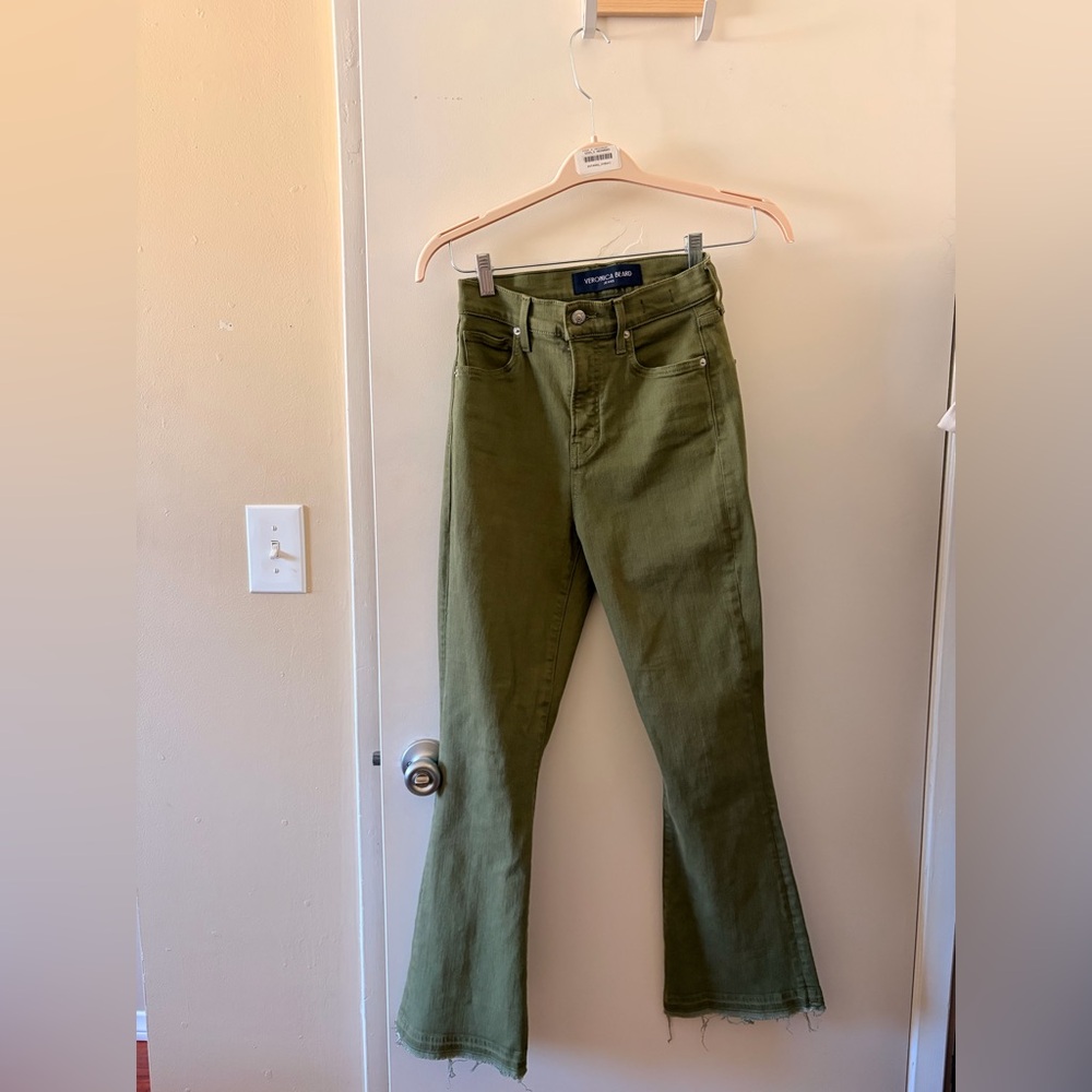Veronica Beard Olive Green Jeans